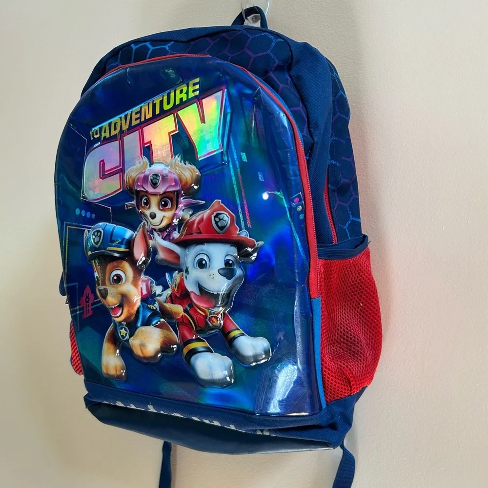 Paw Patrol Adventure City 17” Backpack | Large Compartments & Side Pockets🐾